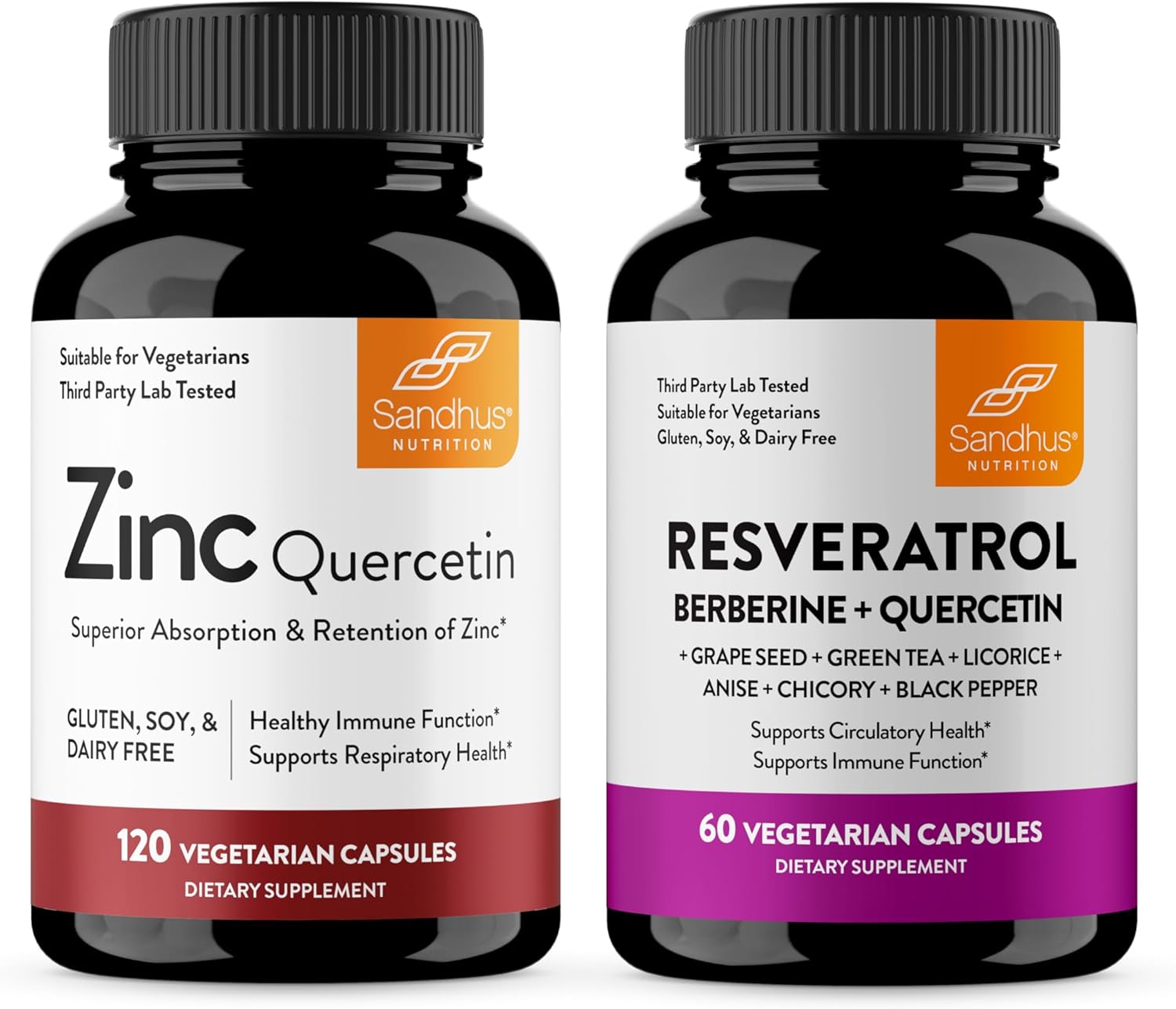  "Best supplement for immune and heart health – Sandhu’s Quercetin & Resveratrol with Zinc"