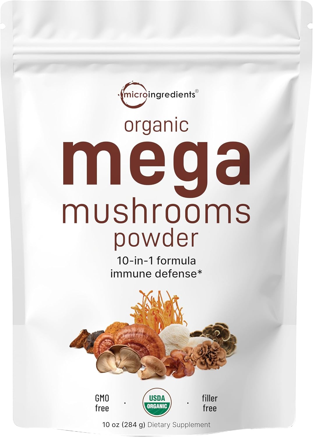  "Micro Ingredients 10-in-1 Organic Mushroom Complex – Best supplement for immune support and wellness"