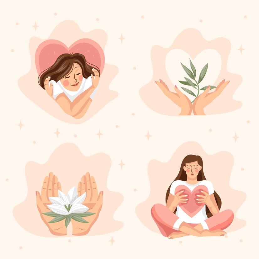 "Daily self-care through yoga to reduce stress and improve well-being."