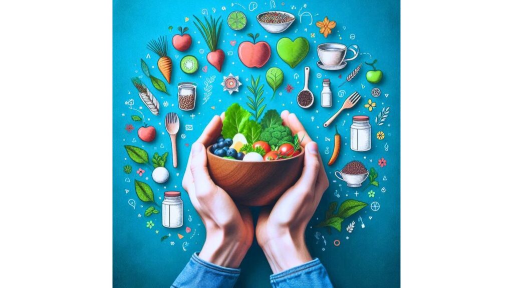 "Supplements for healthy habits like collagen powder and vitamins"