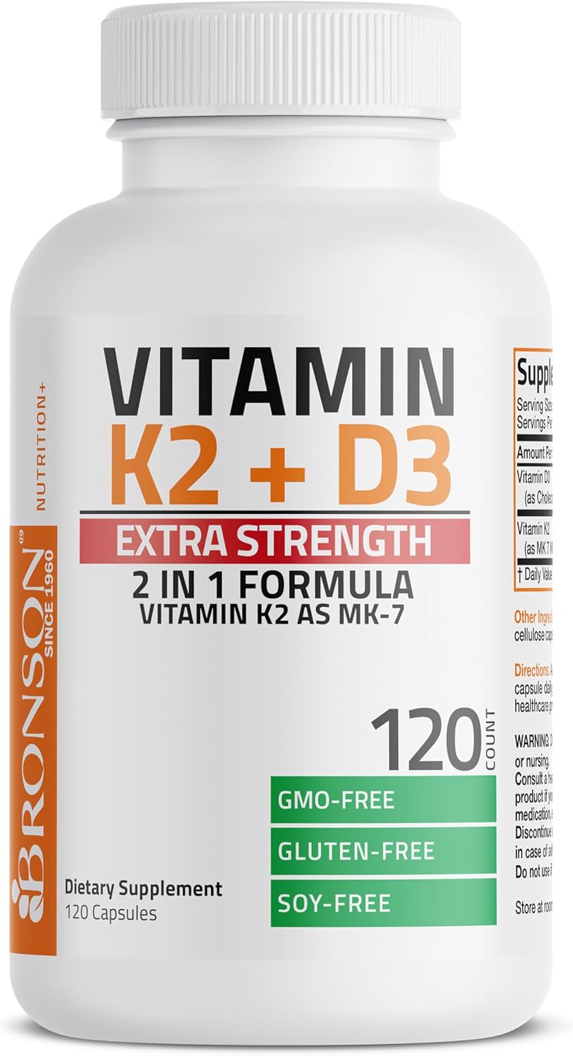 Daily dose of Vitamin D3 and K2 for energy and focus