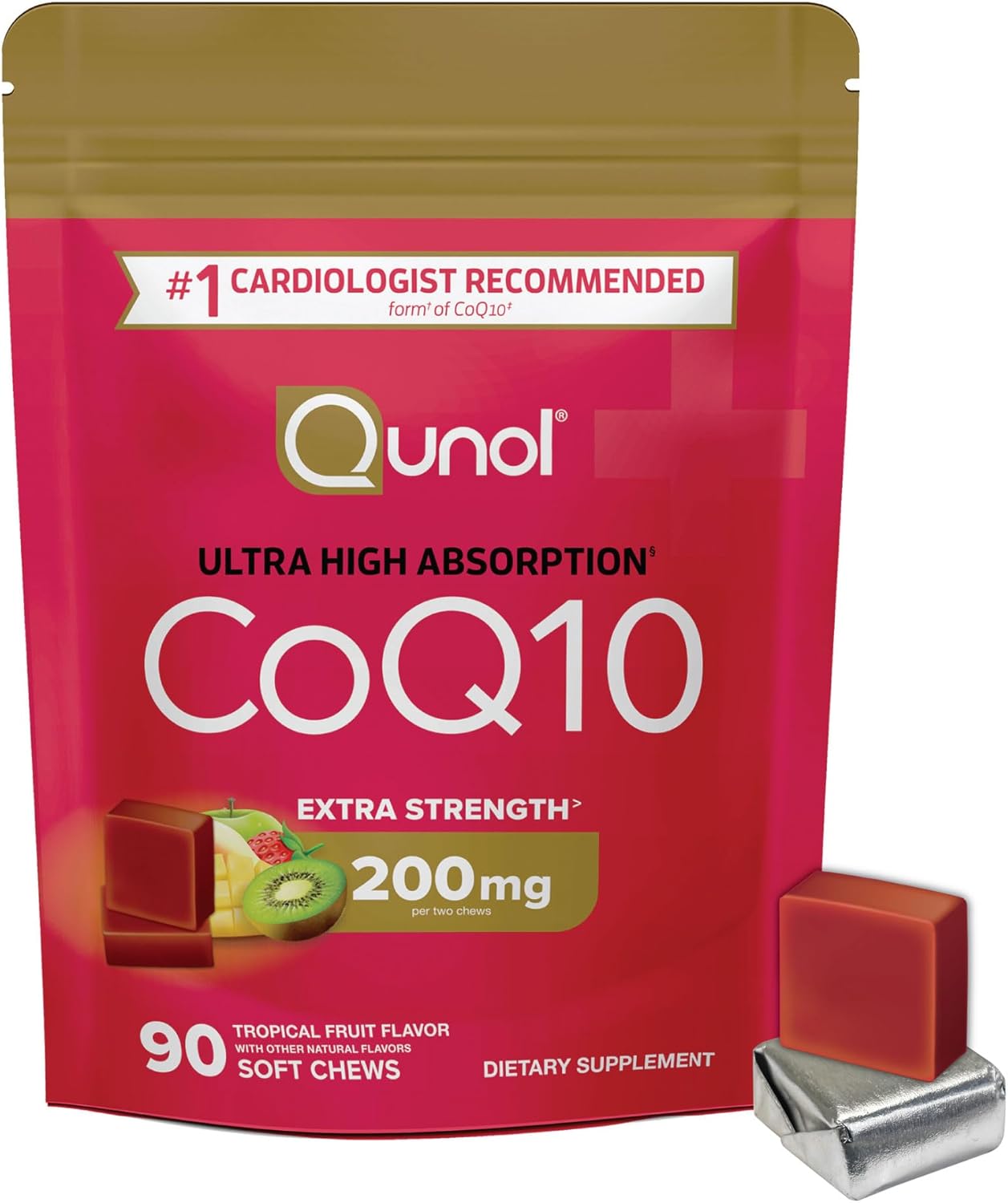 "Qunol CoQ10 softgels for cardiovascular support"