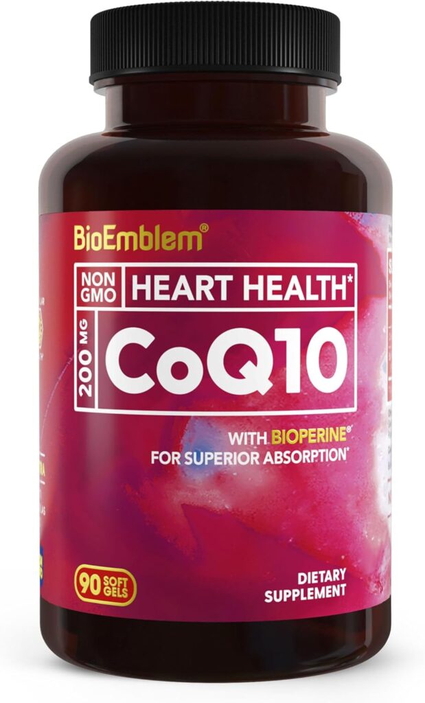 "BioEmblem CoQ10 with BioPerine - best heart health supplement"