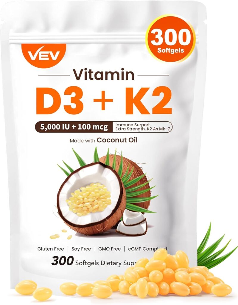 "Sugar-free vitamin D3 K2 gummies with calcium and magnesium"