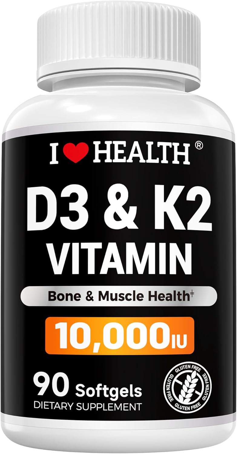 "vitamin D3 and K2 supplement bottle"