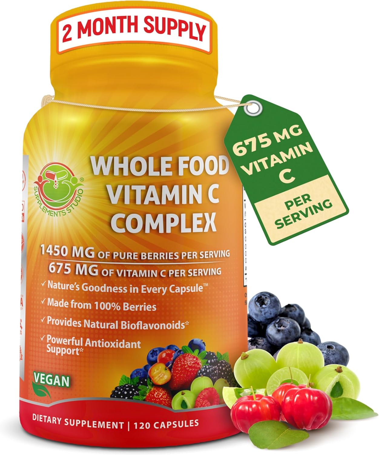 "Best Vitamin C and D3 K2 supplements bottle with natural ingredients"

