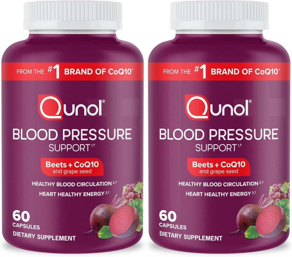 "Heart health capsules with CoQ10, beetroot, and grape seed extract"